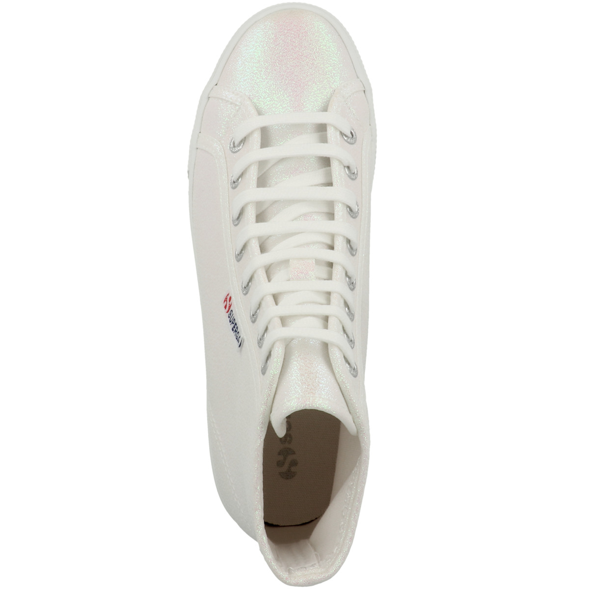 Superga 2708 Hi Top Lame Sneaker beige