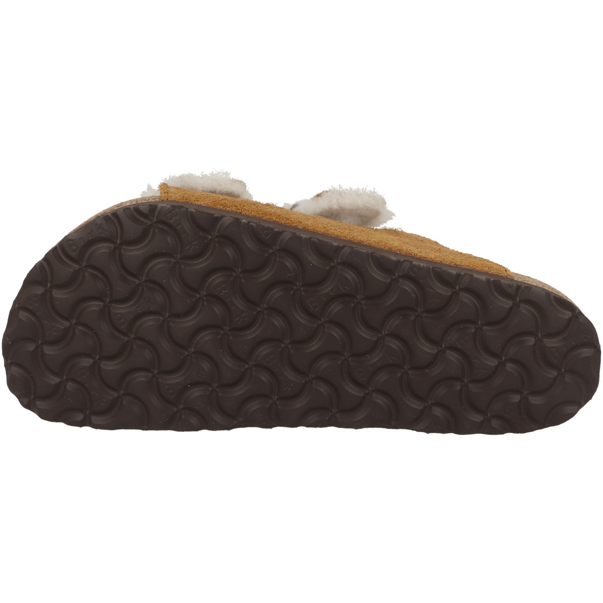 Birkenstock Arizona Lammfell Veloursleder Sandale normal hellbraun