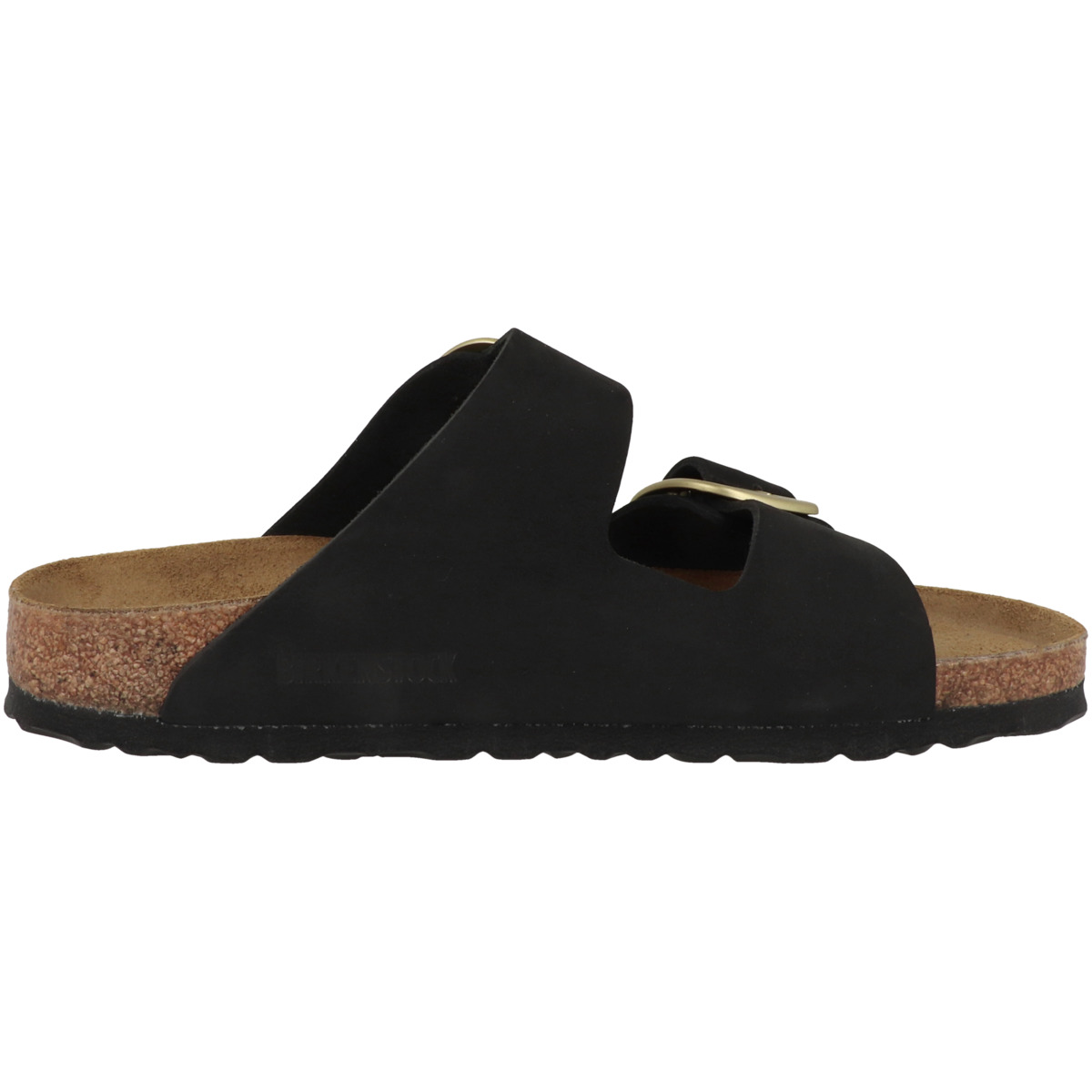 Birkenstock Arizona Big Buckle Nubukleder Sandale schmal schwarz