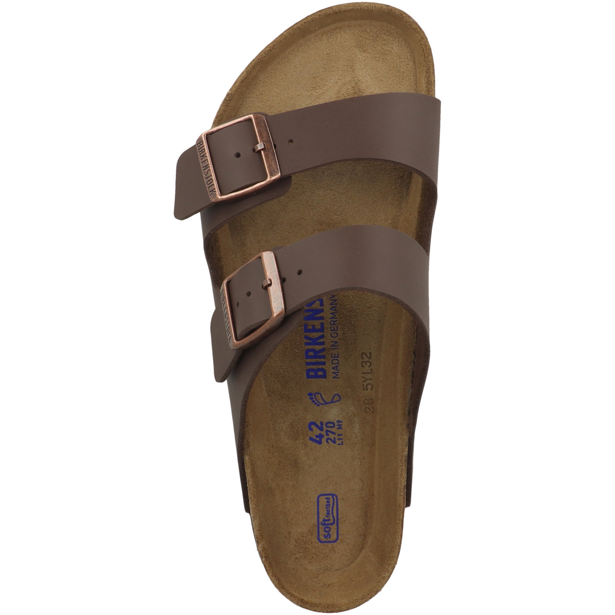 Birkenstock Arizona SFB Birko-Flor Sandale Weichbettung normal dunkelbraun