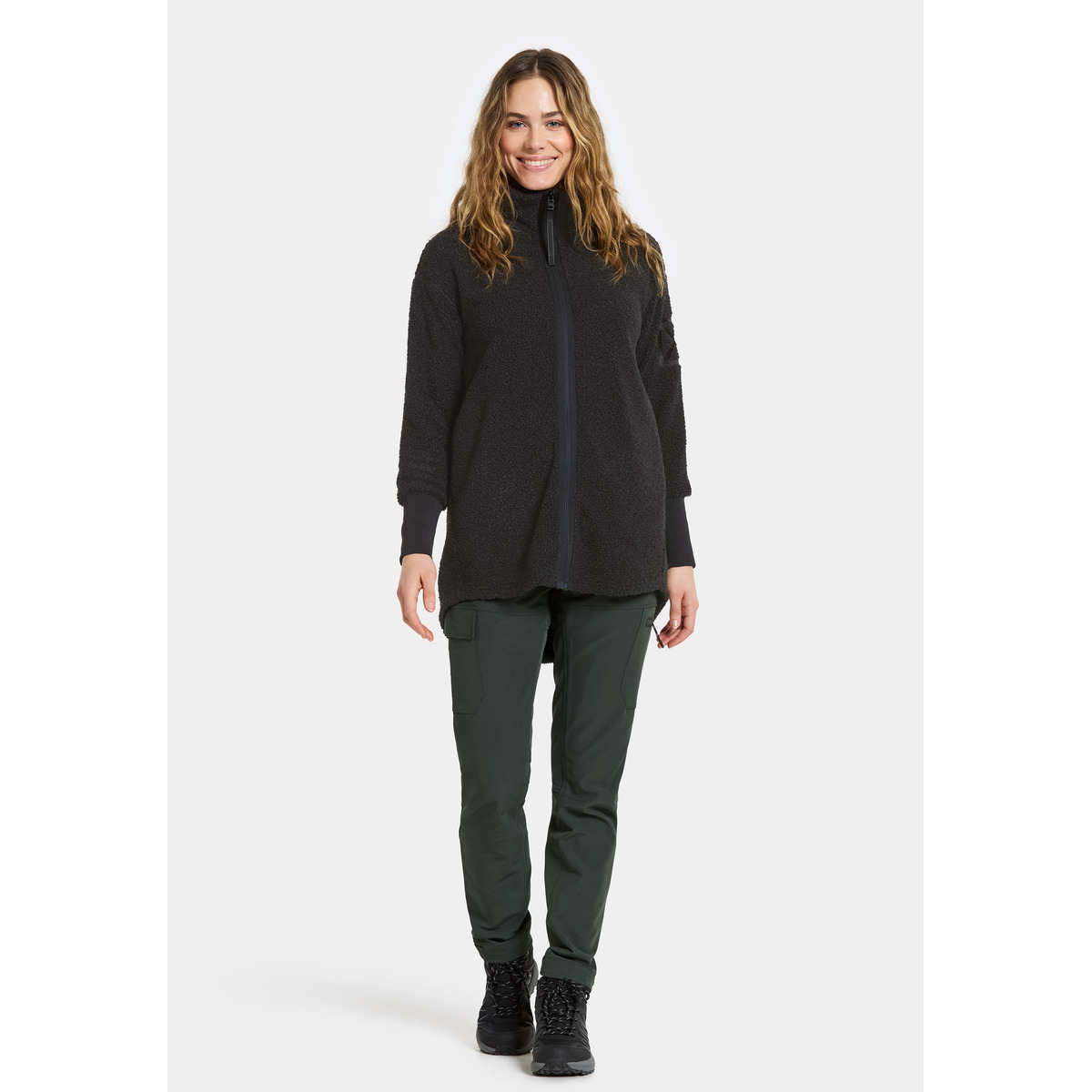 Didriksons Sally WNS Fleecejacke schwarz