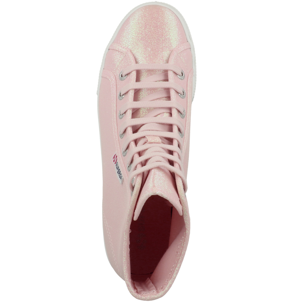 Superga 2708 Hi Top Lame Sneaker rosa