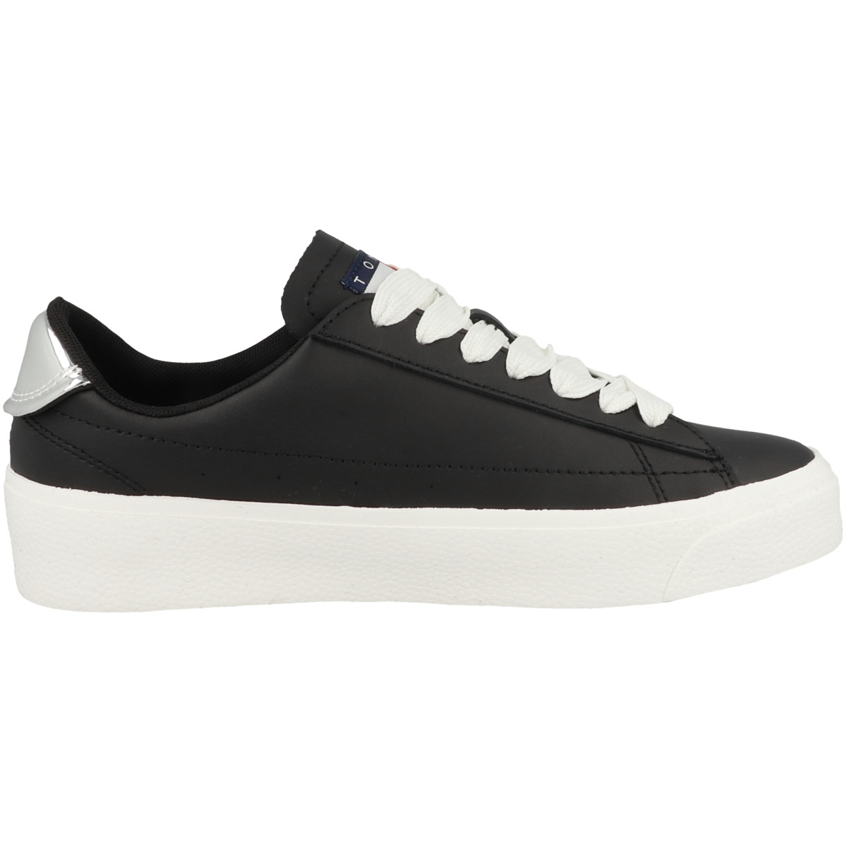 Tommy Hilfiger Tommy Jeans Vulcanized Leather Plat LC Sneaker schwarz