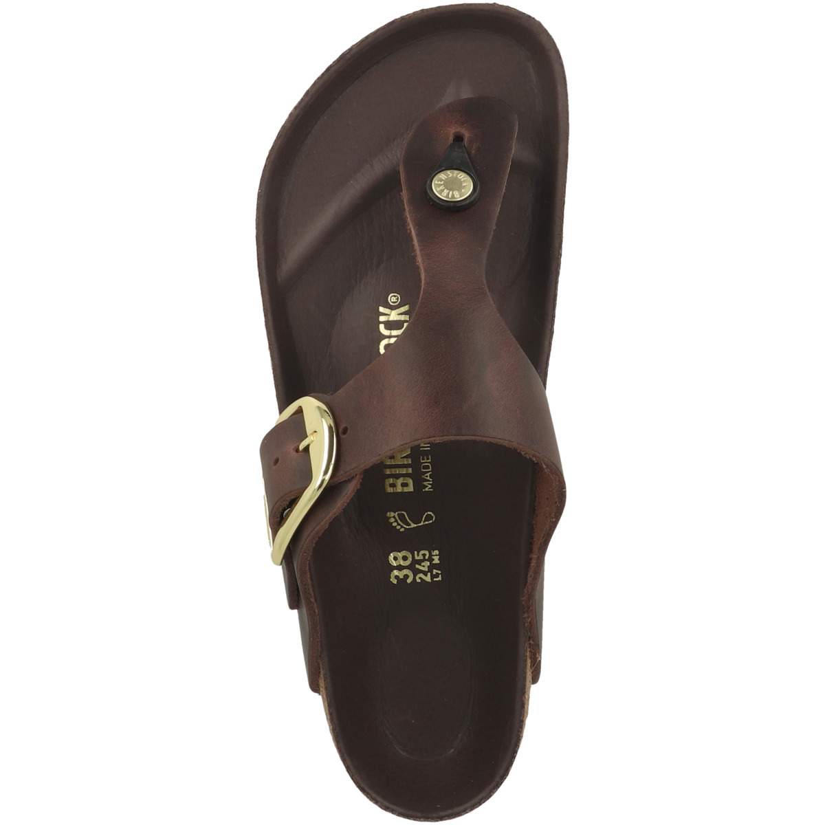 Birkenstock Gizeh Big Buckle geöltes Naturleder Sandale normal dunkelbraun