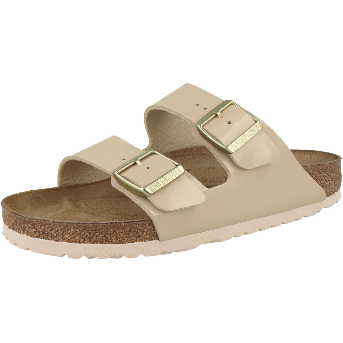 Birkenstock Arizona Birko-Flor Patent Sandale normal beige