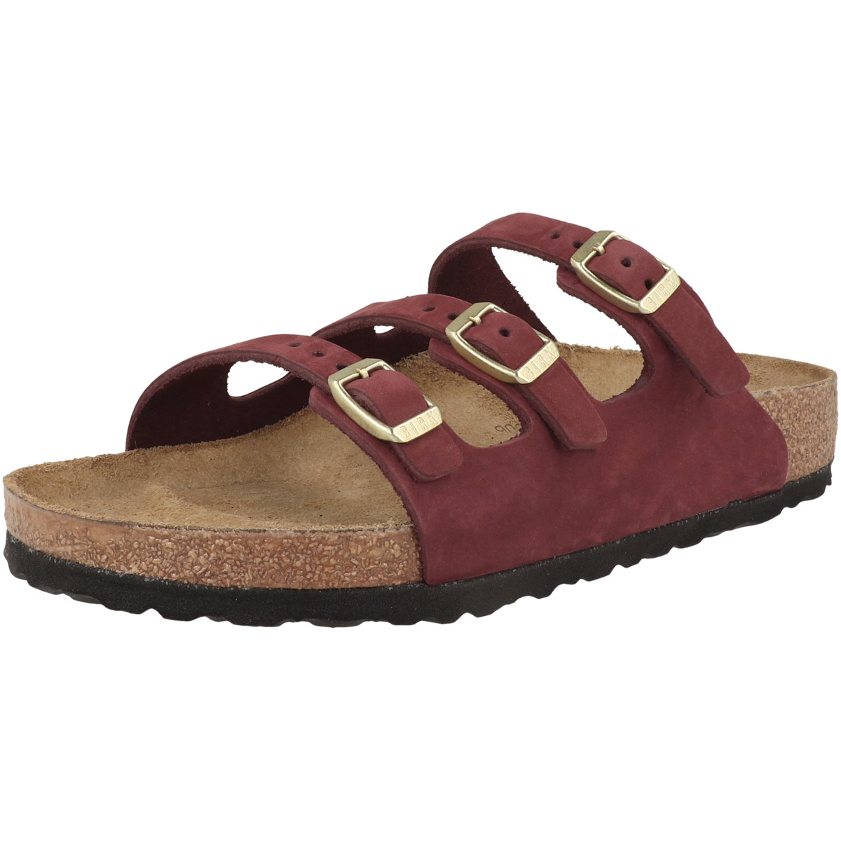 Birkenstock Florida Fresh Nubukleder Sandale normal bordeaux