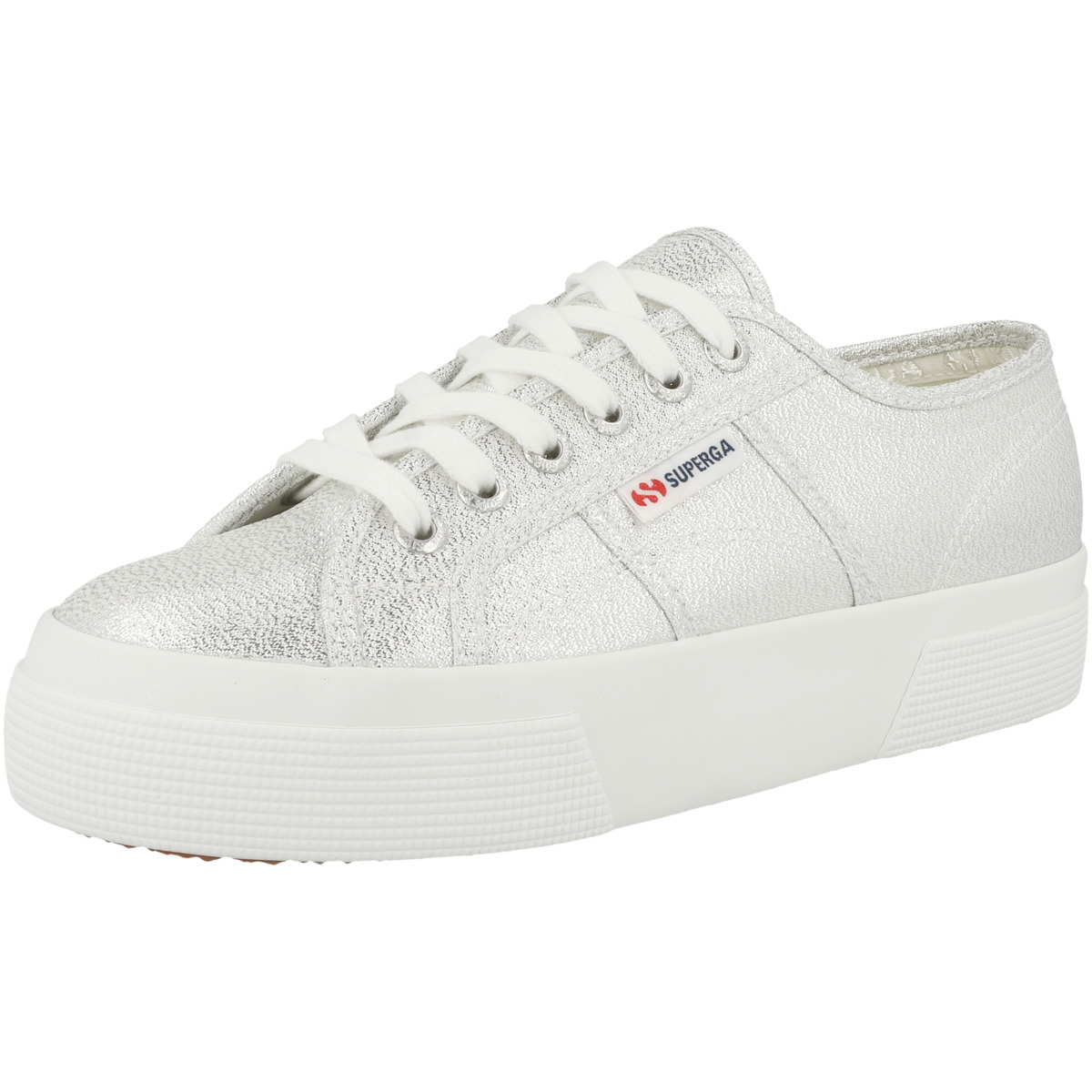 Superga 2740 Platform Lame Sneaker low silber