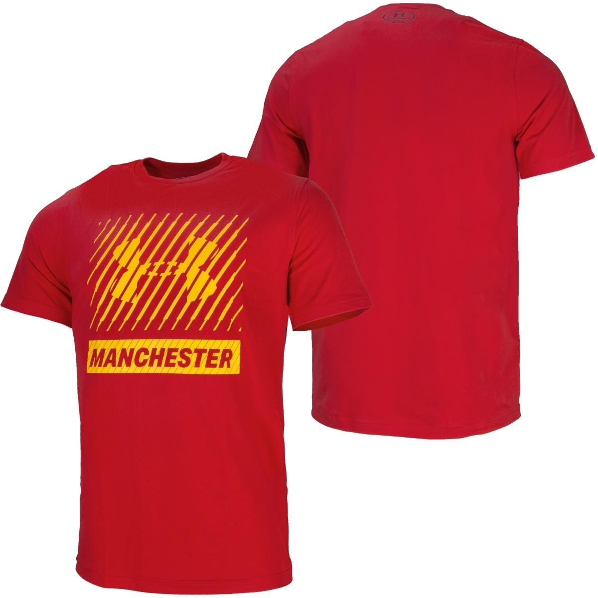 Under Armour Manchester Big Logo Short Sleeve Tee Shirt rot