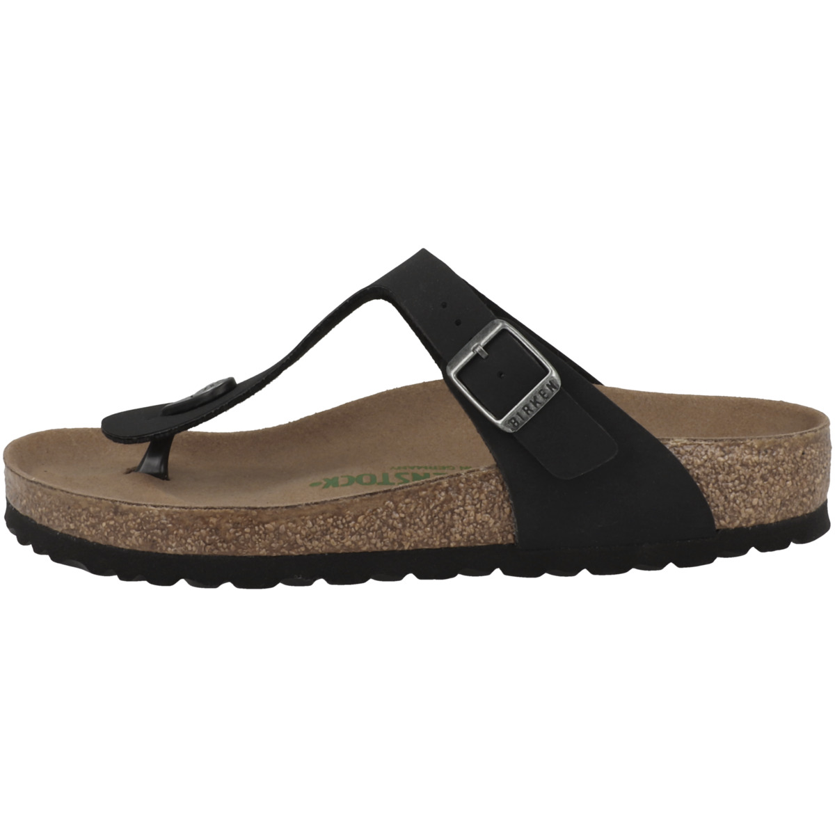 Birkenstock Gizeh Birko-Flor Nubuk Zehensandale normal schwarz