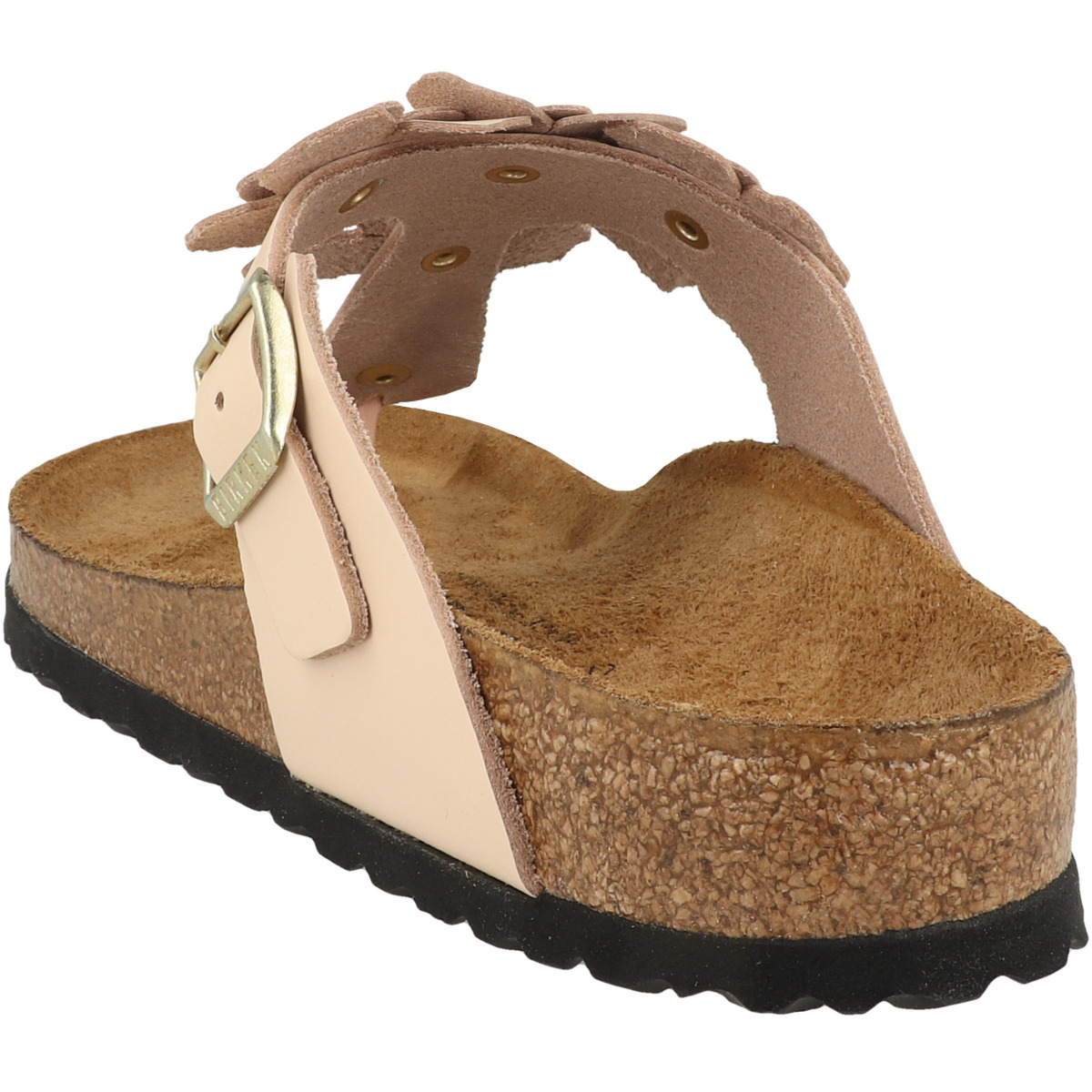 Birkenstock Gizeh Flowers Naturleder Zehensandale normal rosa