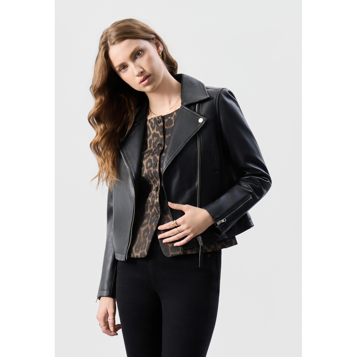 Bolongaro Trevor Molly Biker Lederjacke schwarz