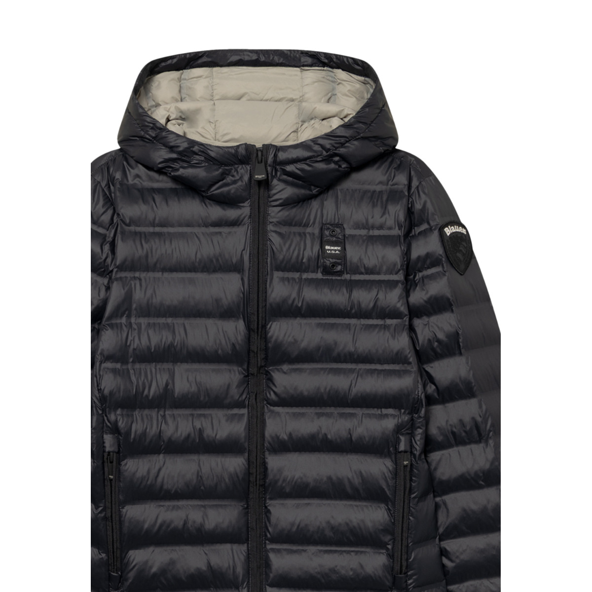 Blauer Ellis Steppjacke schwarz