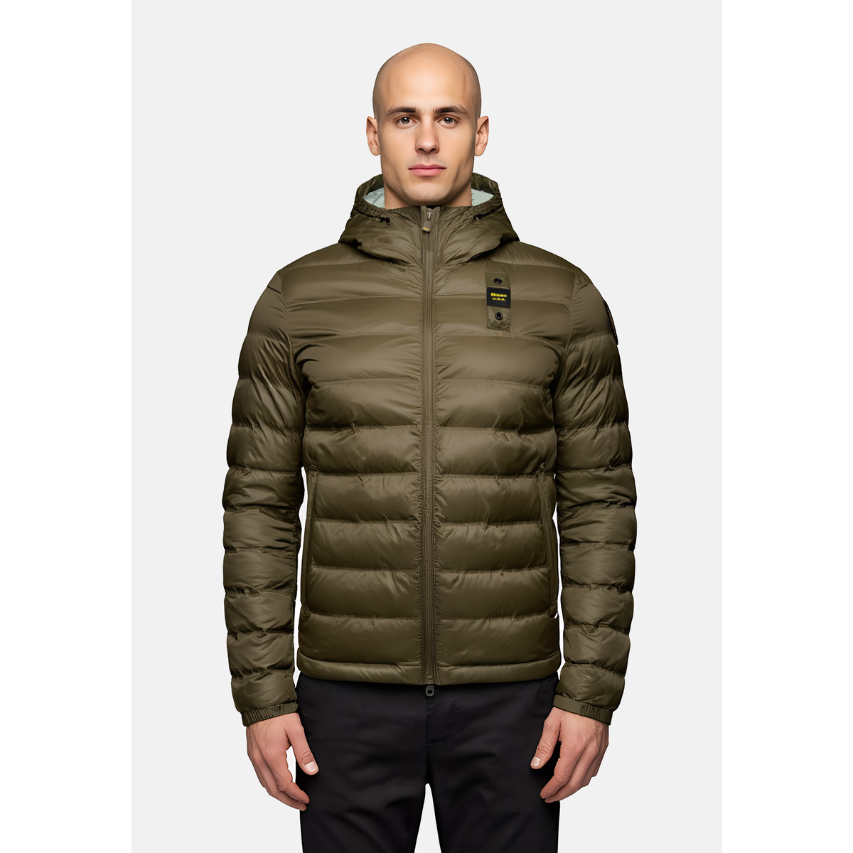 Blauer Charles Steppjacke dunkelgruen