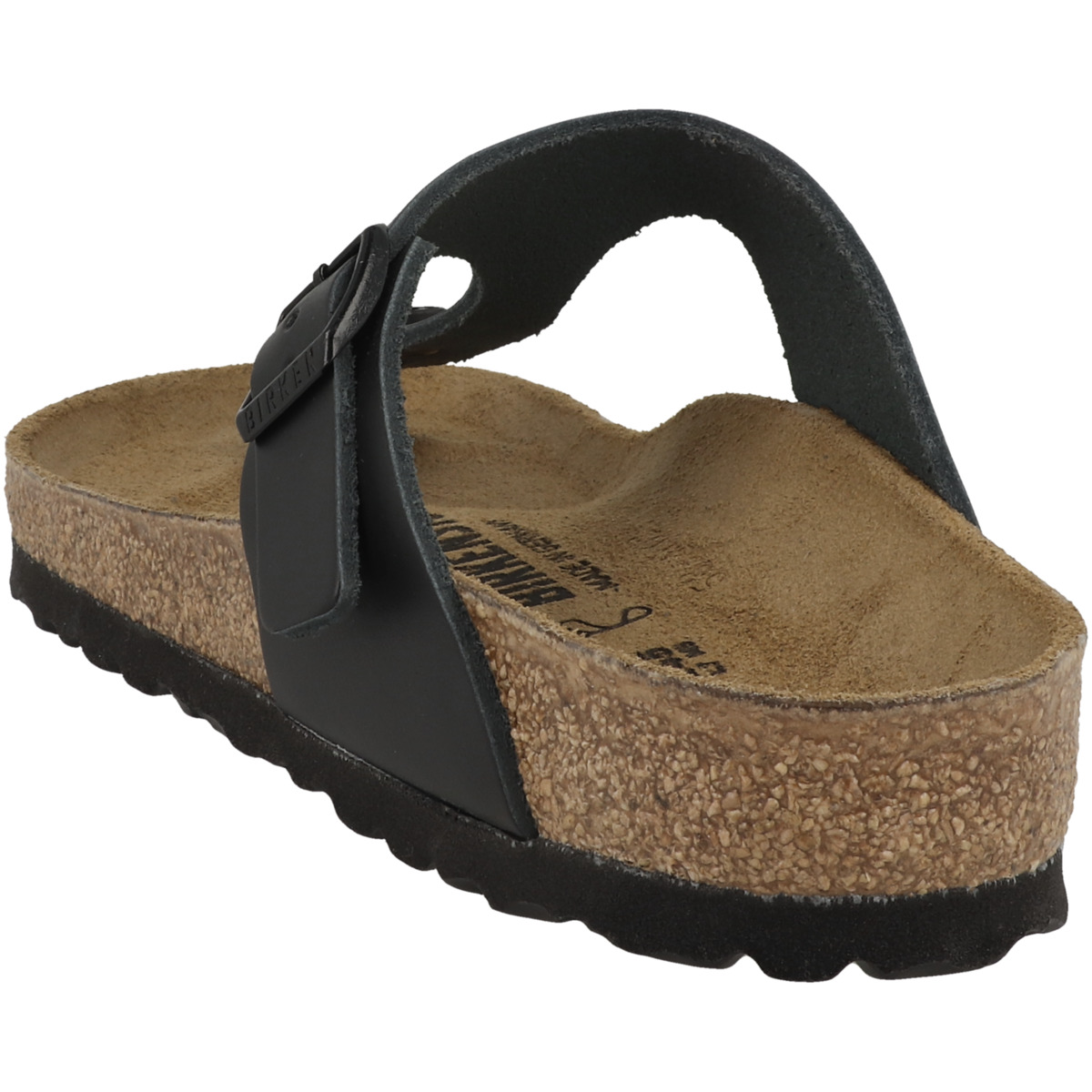 Birkenstock Gizeh Glattleder Sandale normal schwarz