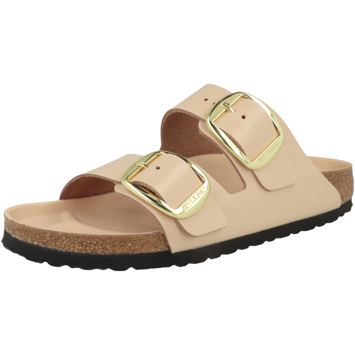 Birkenstock Arizona Big Buckle Naturleder Lack Sandale schmal beige