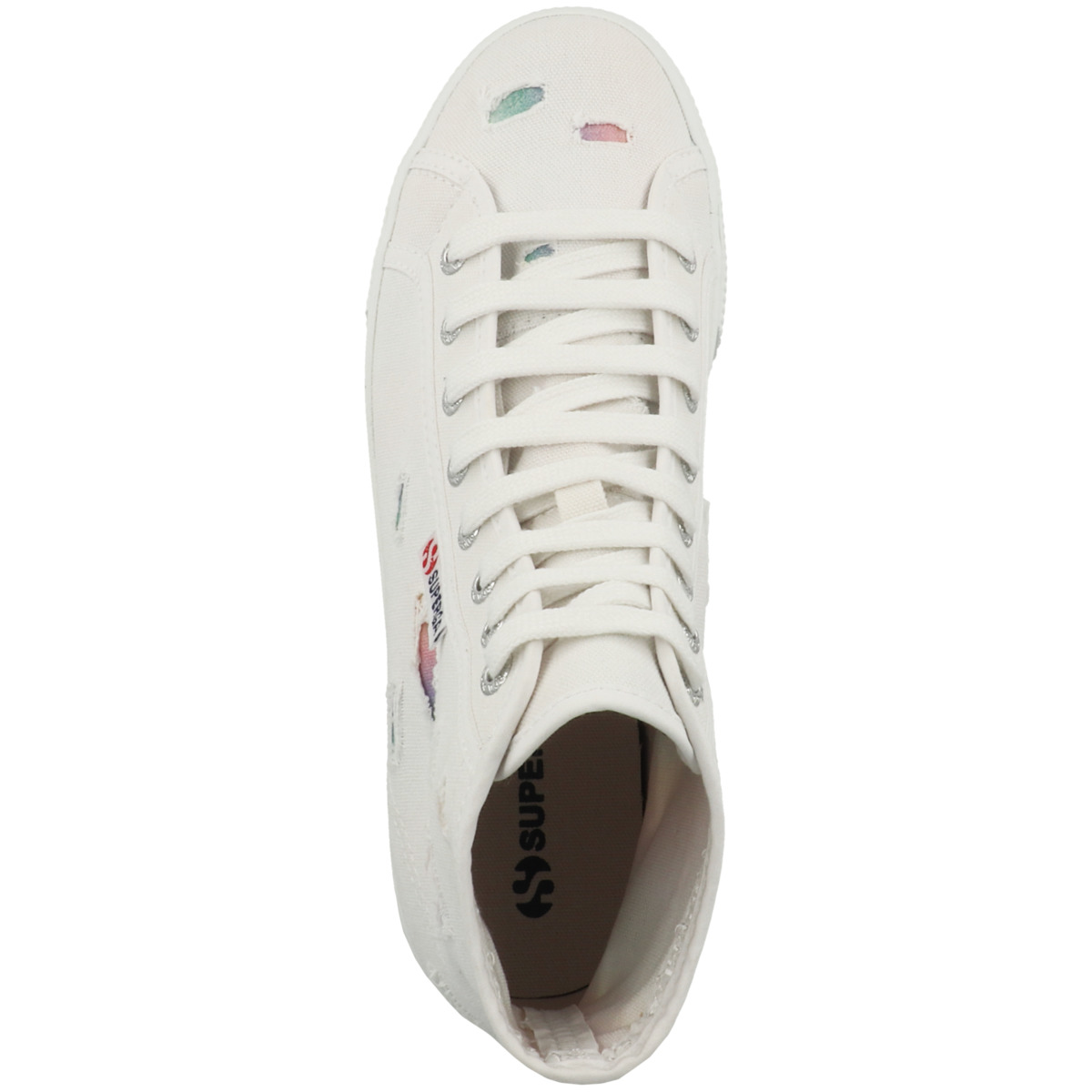 Superga 2708 Ripped Multicolor Cotton Sneaker mid