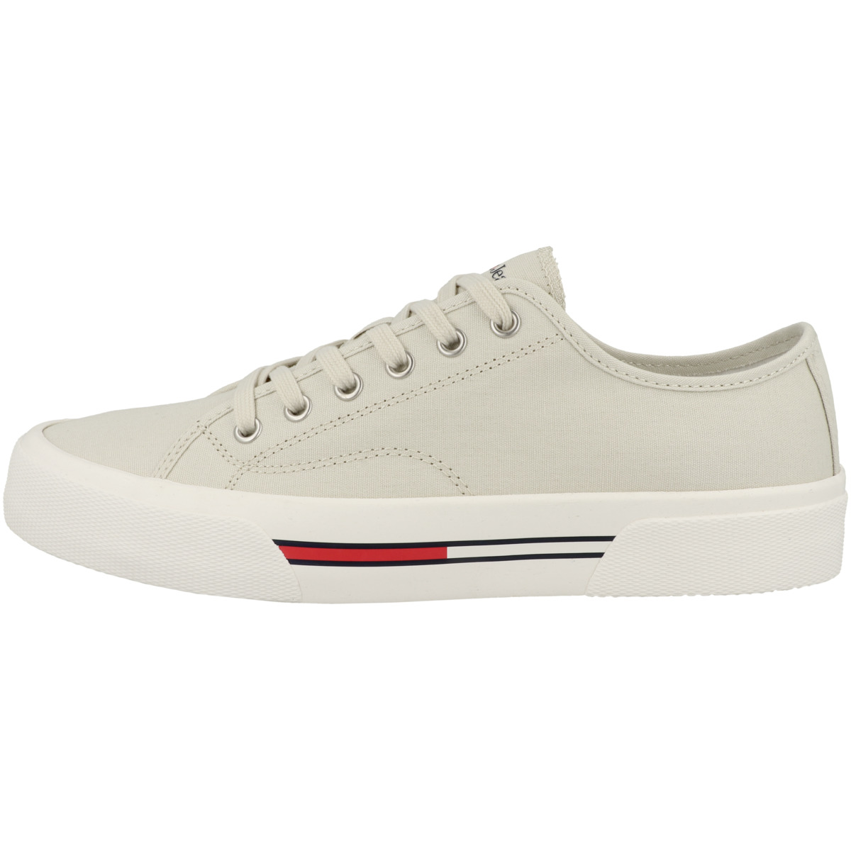 Tommy Hilfiger Tommy Jeans Lace Up Canvas Color Sneaker beige