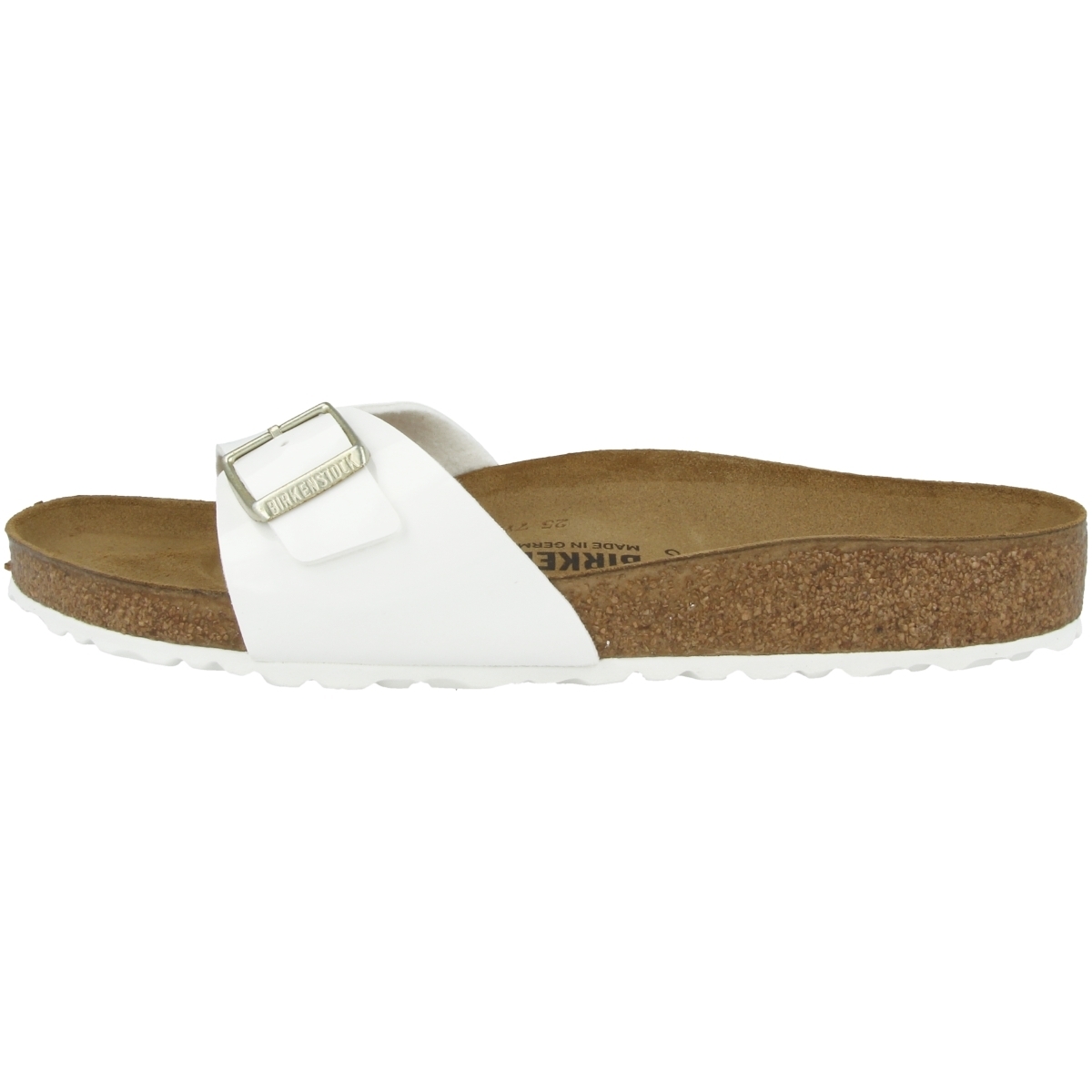 Birkenstock Madrid Birko-Flor Lack Sandale normal weiss