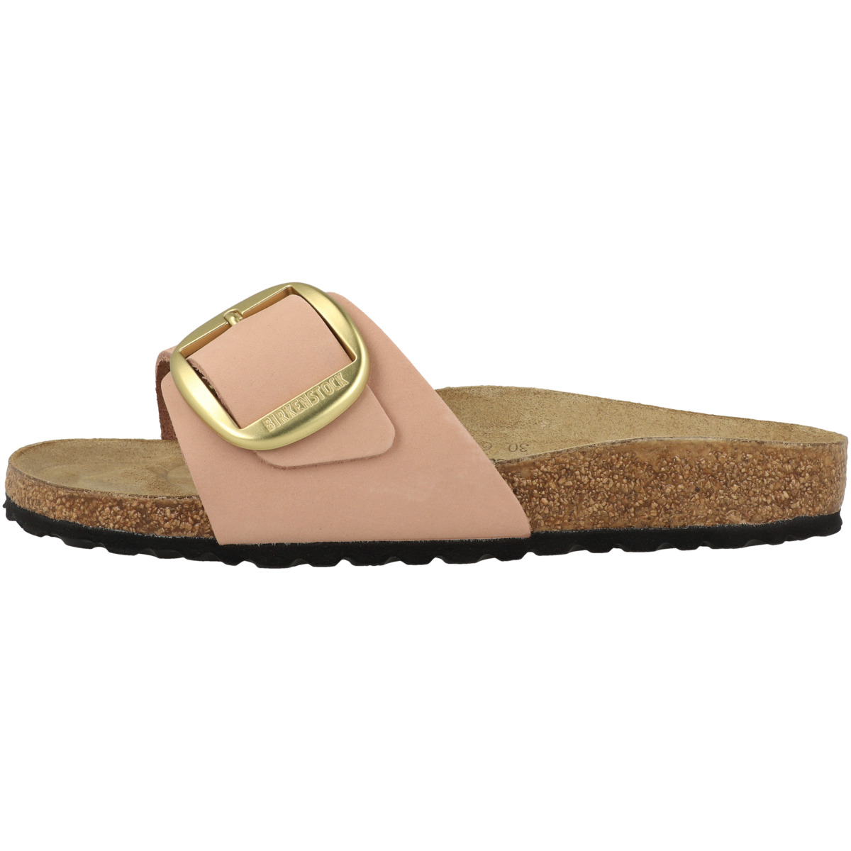 Birkenstock Madrid Big Buckle Nubukleder Sandale schmal rosa