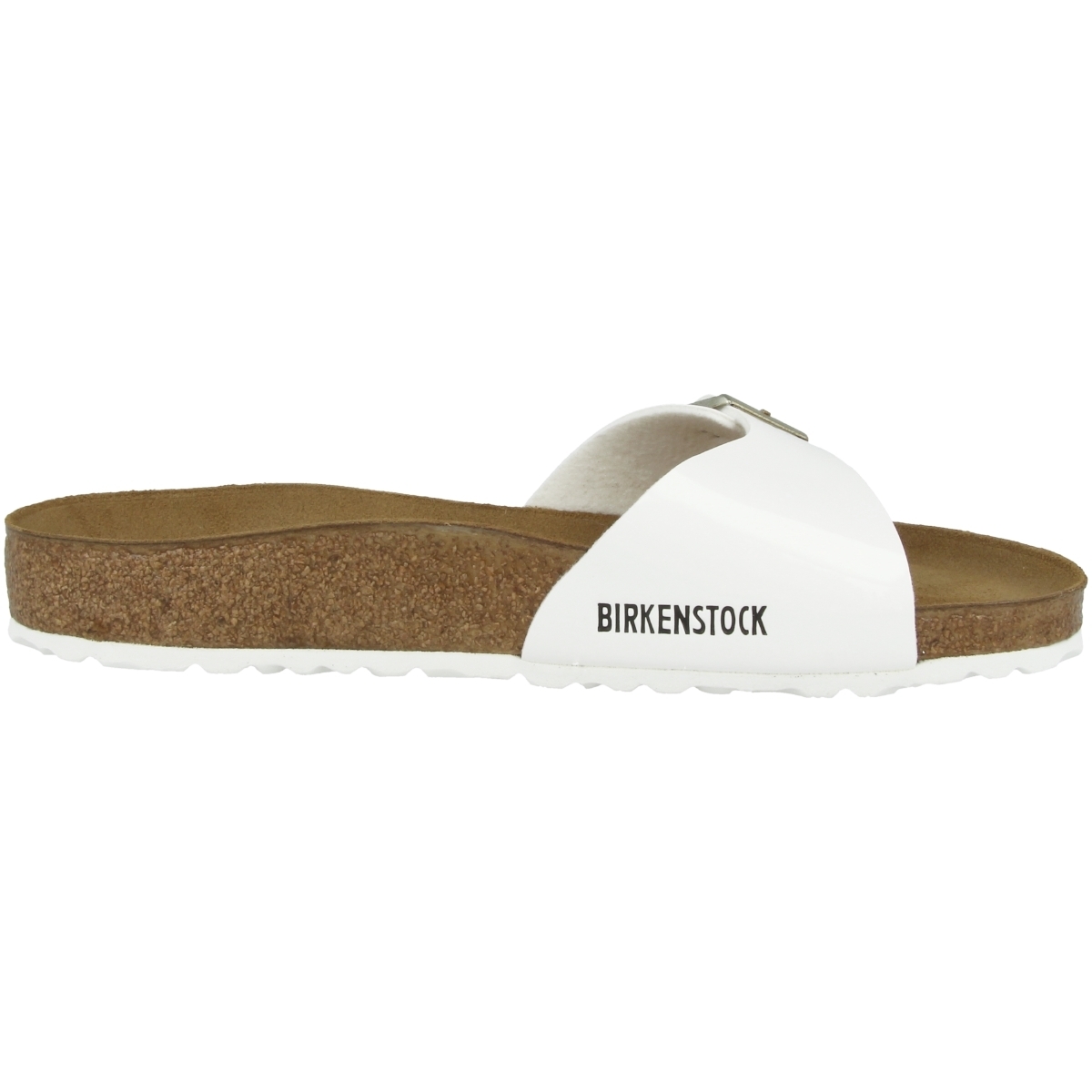 Birkenstock Madrid Birko-Flor Lack Sandale normal weiss