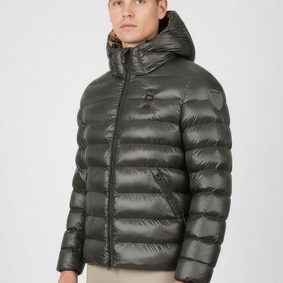 Blauer Adams Steppjacke dunkelgrau