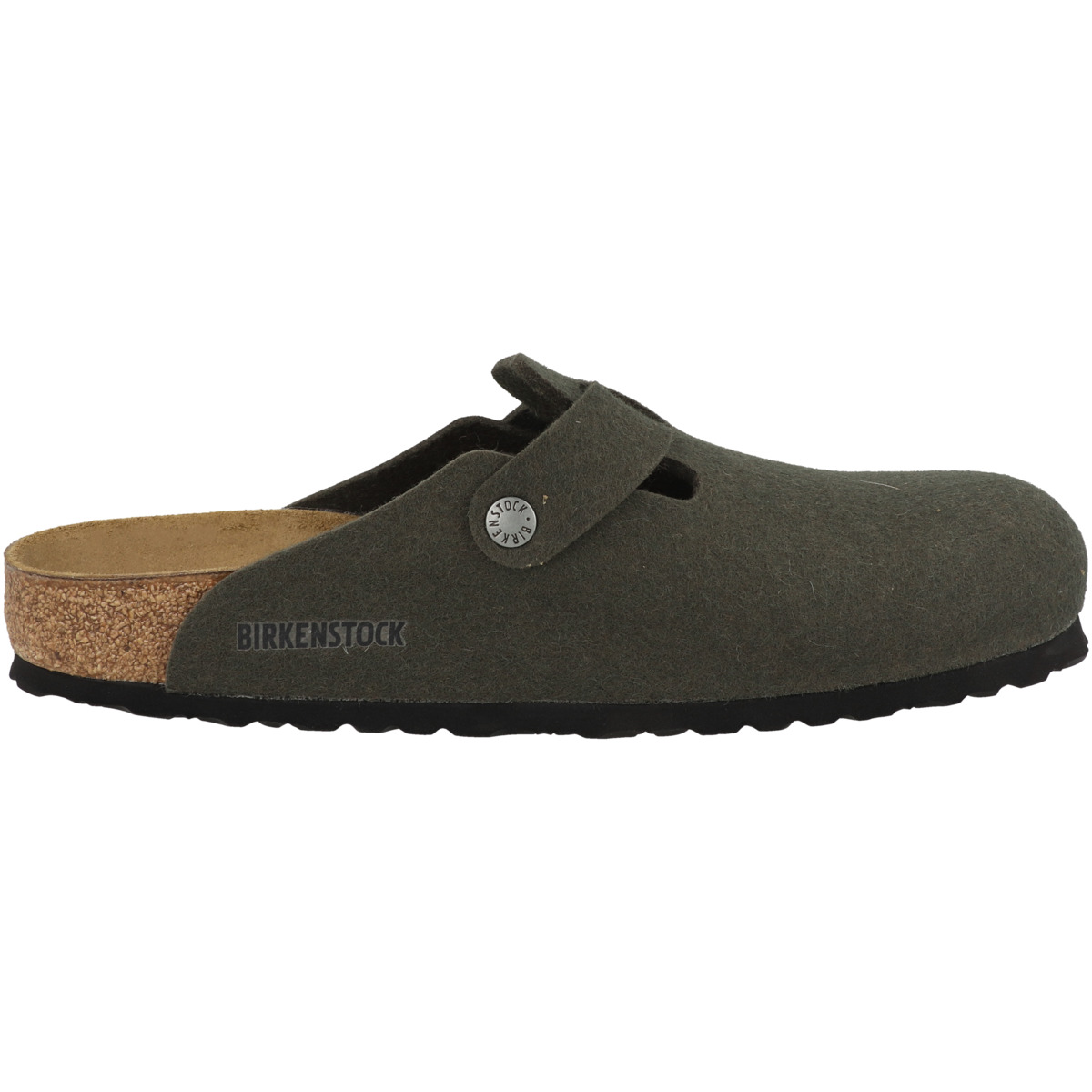 Birkenstock Boston Wollfilz Clogs normal dunkelgruen