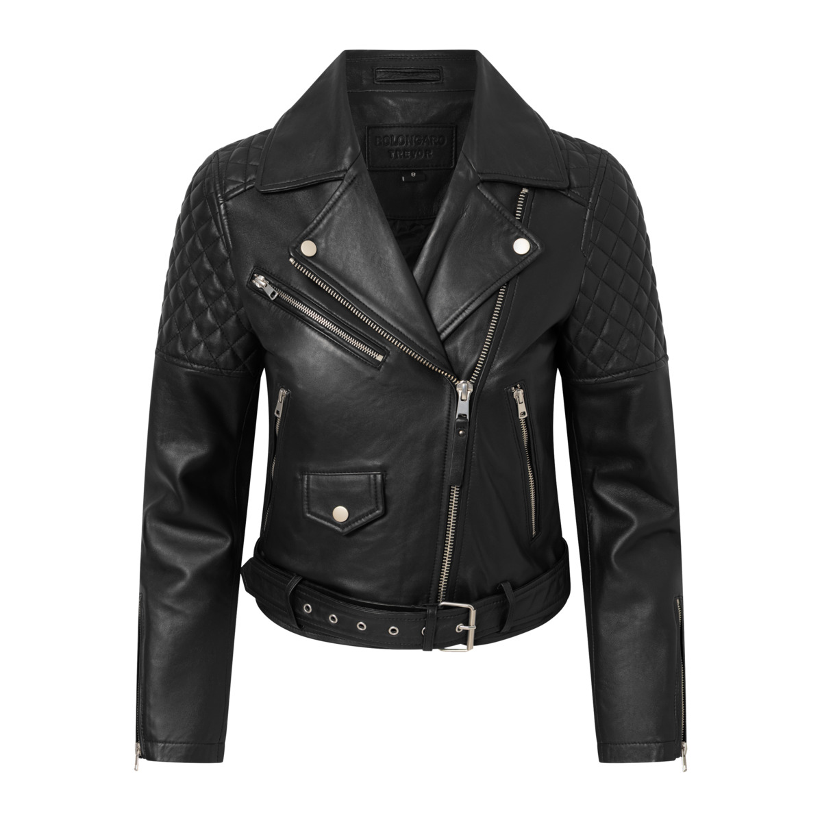 Bolongaro Trevor Amora Biker Lederjacke schwarz