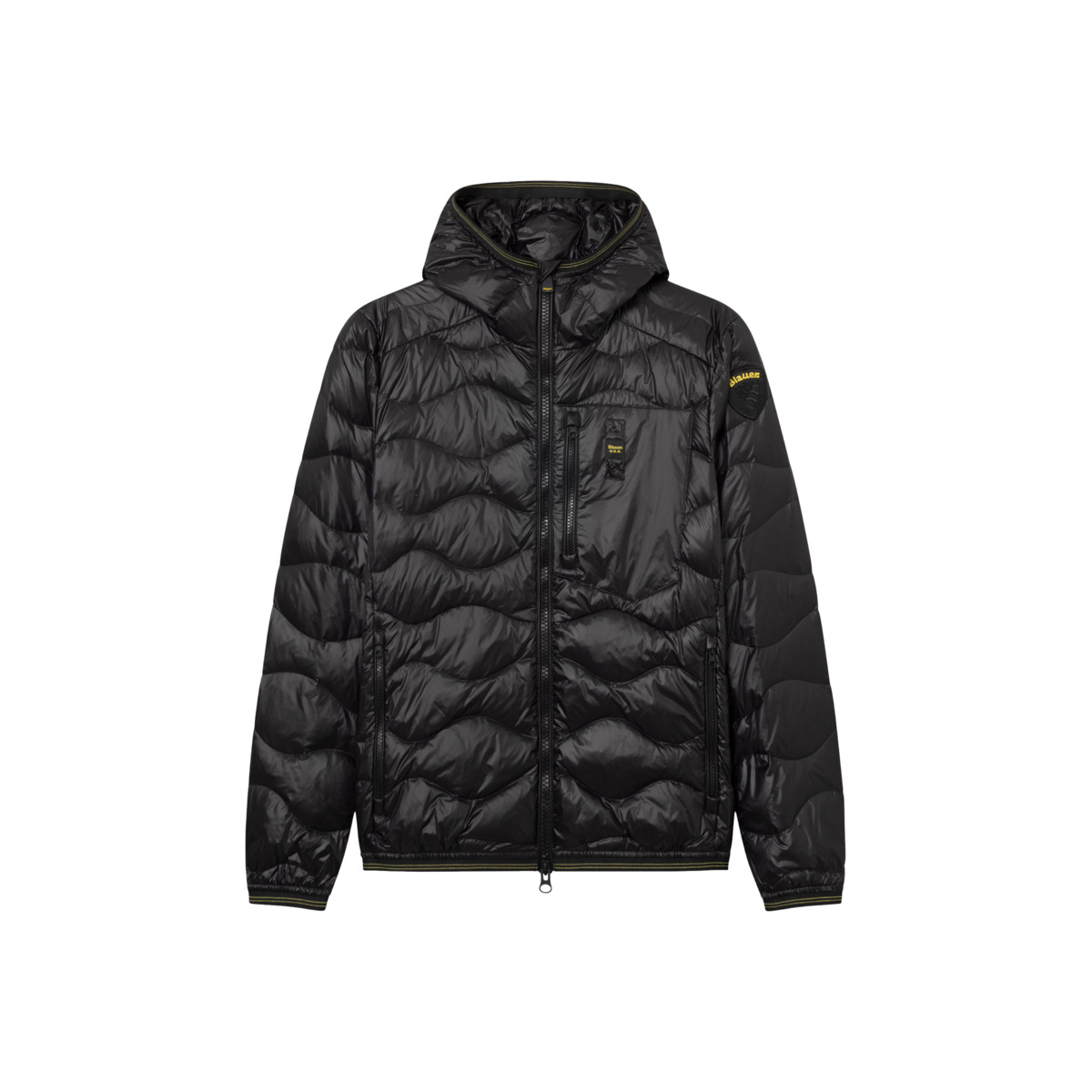 Blauer Wave Daunenjacke schwarz