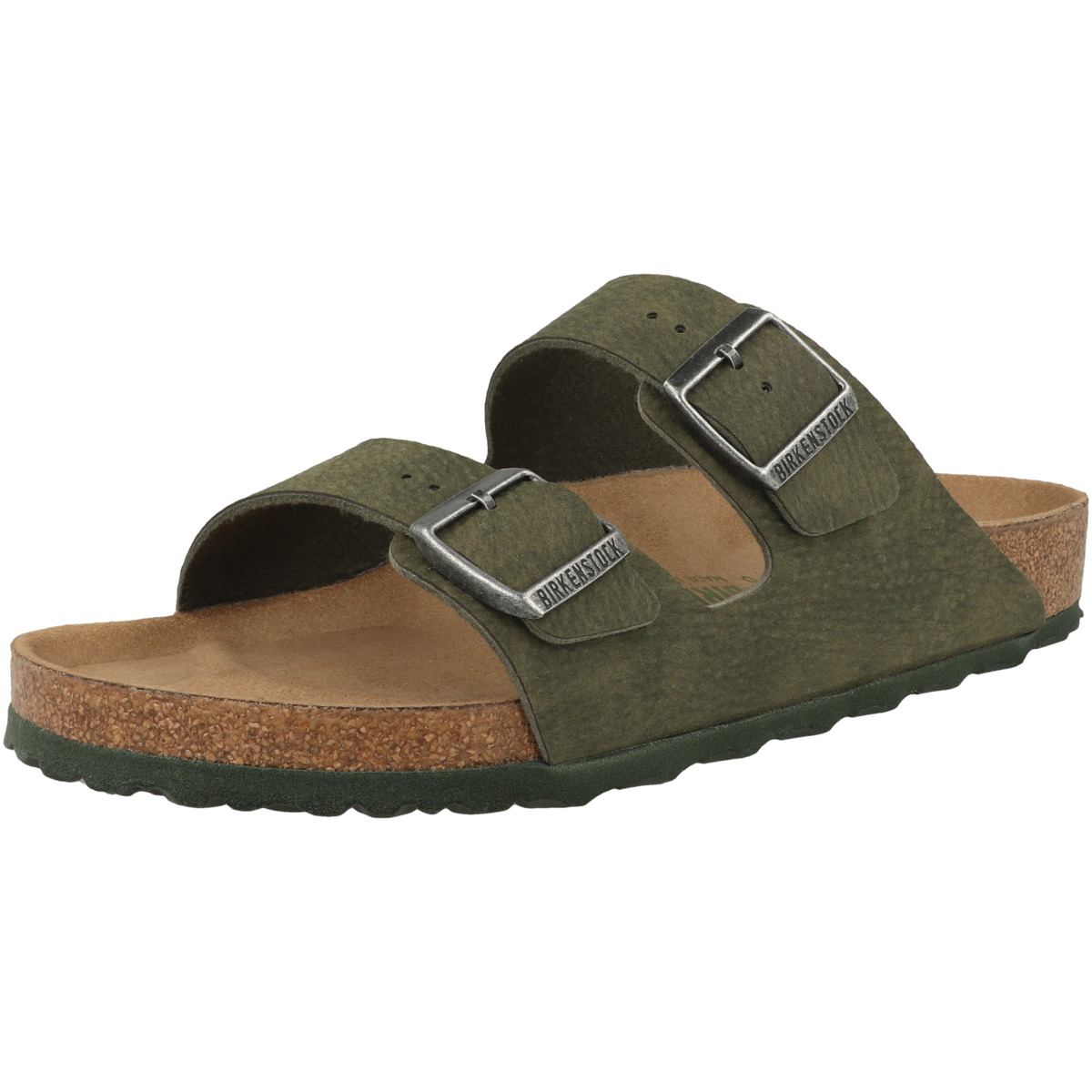Birkenstock Arizona Birko-Flor Nubuk Sandale normal dunkelgruen