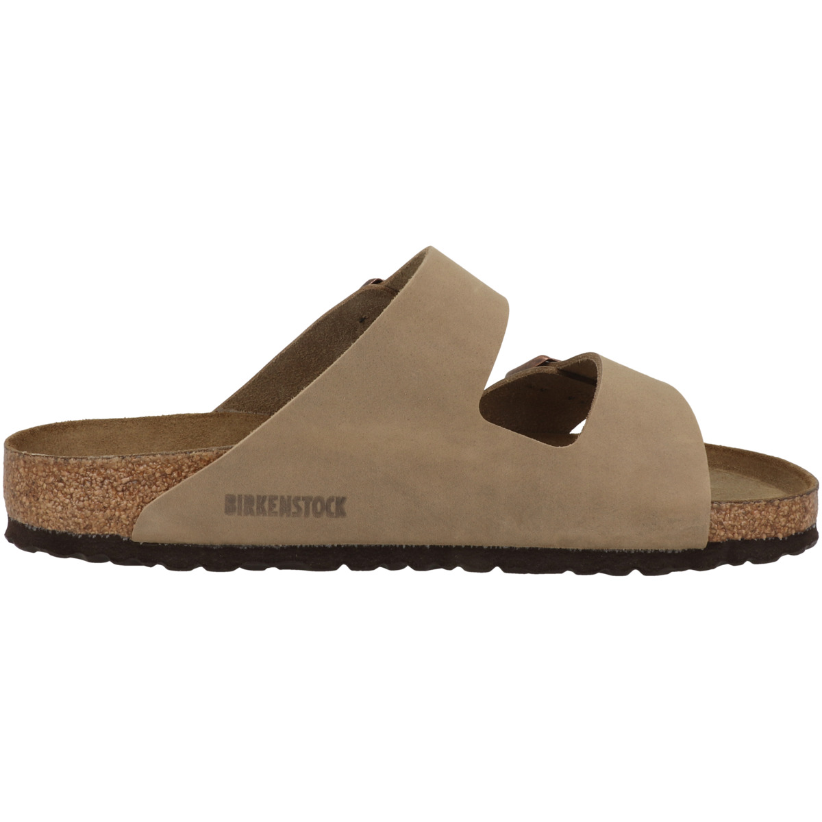 Birkenstock Arizona geöltes Nubukleder Sandale Weichbettung normal braun