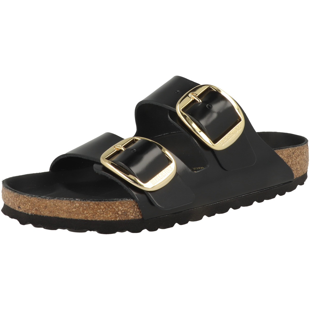 Birkenstock Arizona Big Buckle Naturleder Lack Sandale normal schwarz