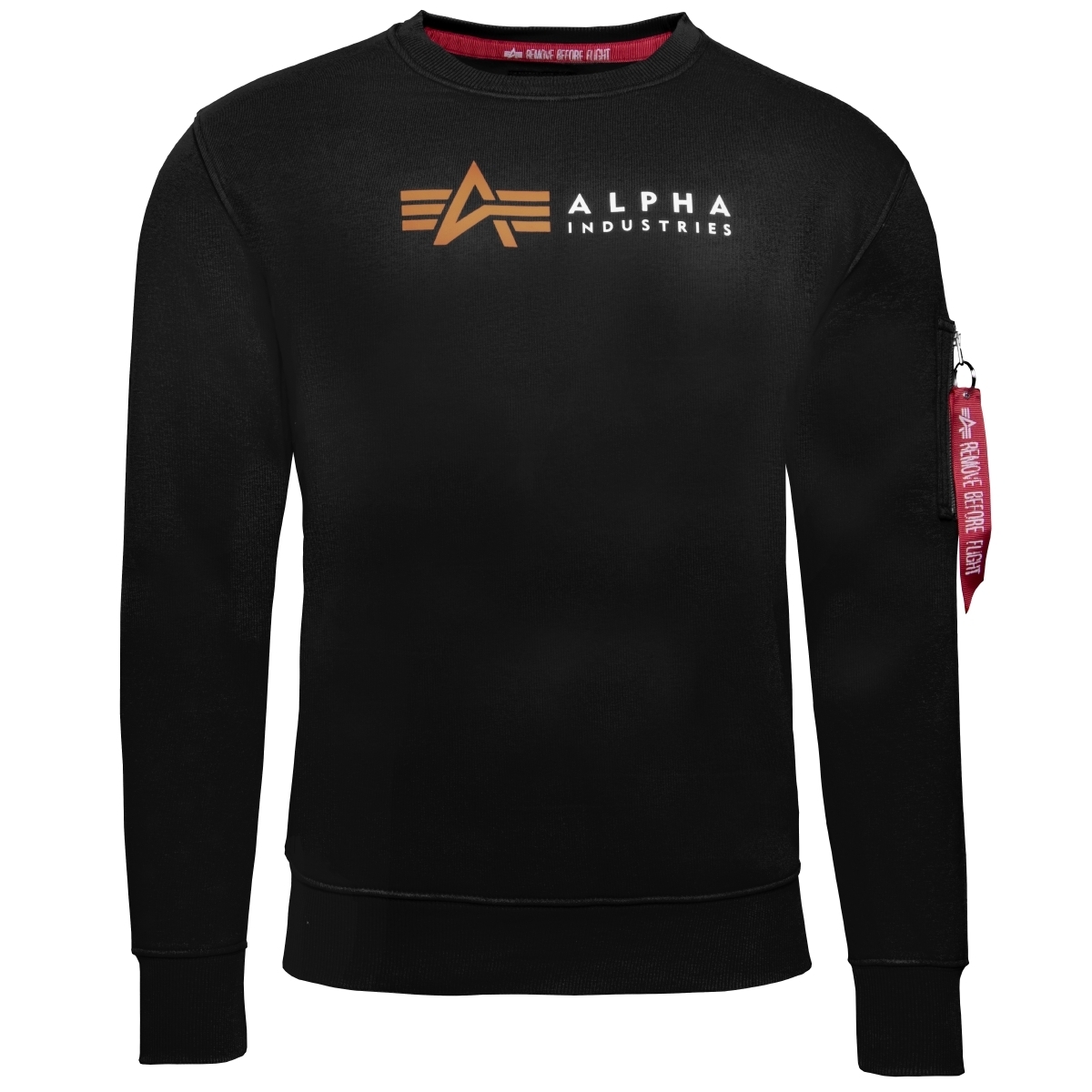 Alpha Industries Alpha Label Sweater Sweatshirt schwarz
