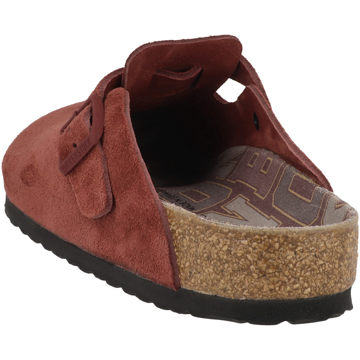 Birkenstock Boston Veloursleder Clogs normal bordeaux