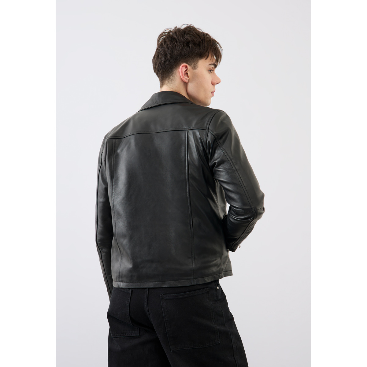 Bolongaro Trevor Ryder Biker Lederjacke schwarz