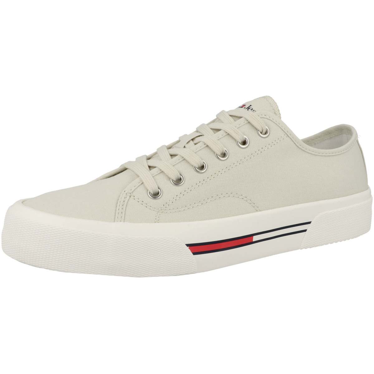 Tommy Hilfiger Tommy Jeans Lace Up Canvas Color Sneaker beige