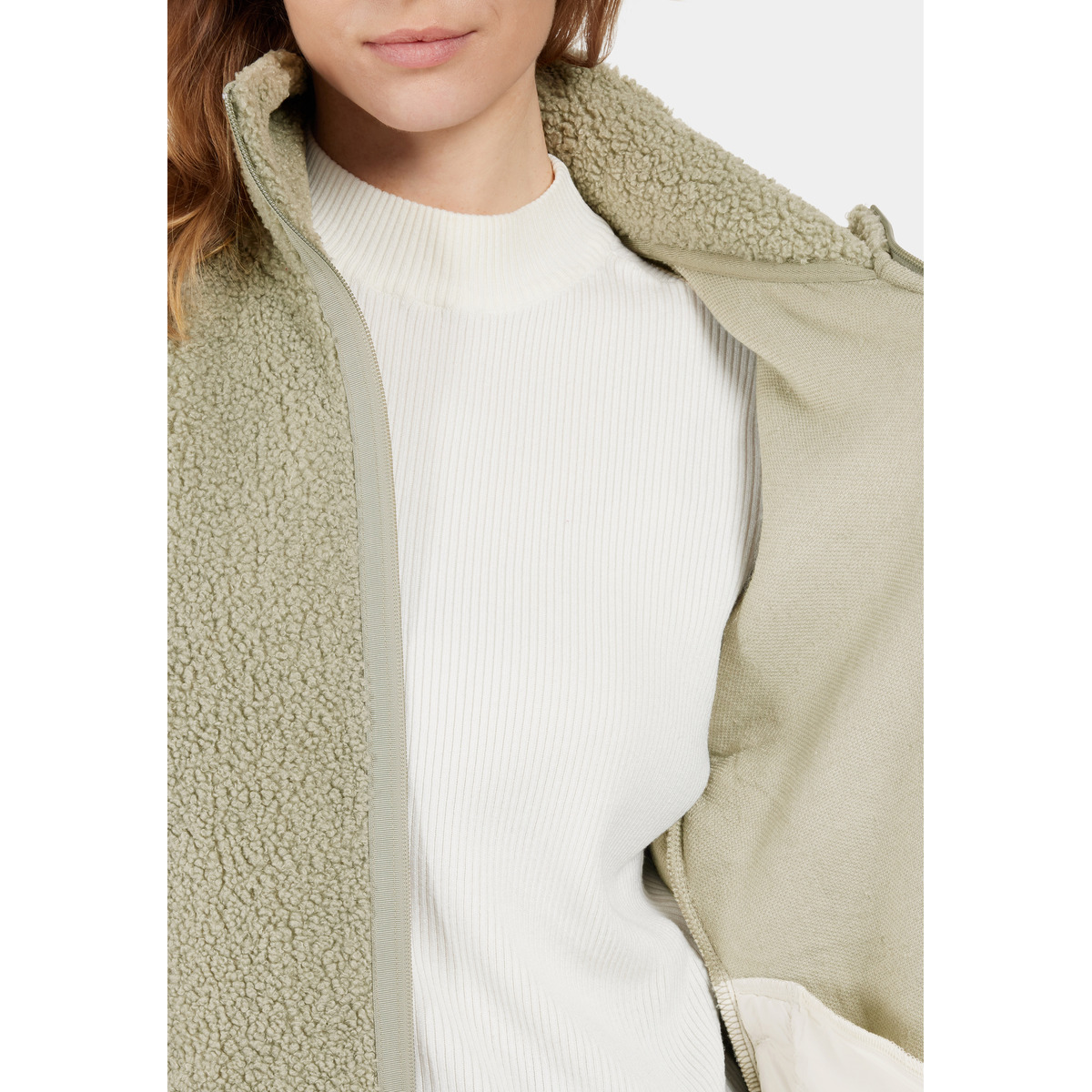 Didriksons Sally WNS Fleecejacke hellgruen