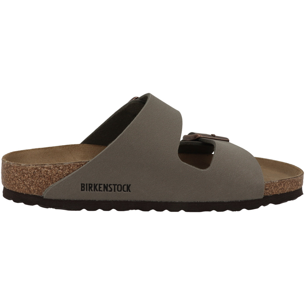 Birkenstock Arizona Birko-Flor Nubuk Sandale schmal  grau