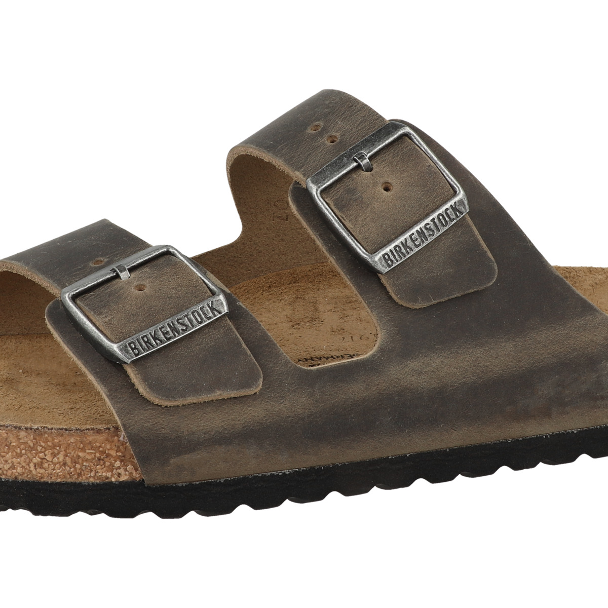 Birkenstock Arizona geöltes Nubukleder Sandale normal dunkelgruen