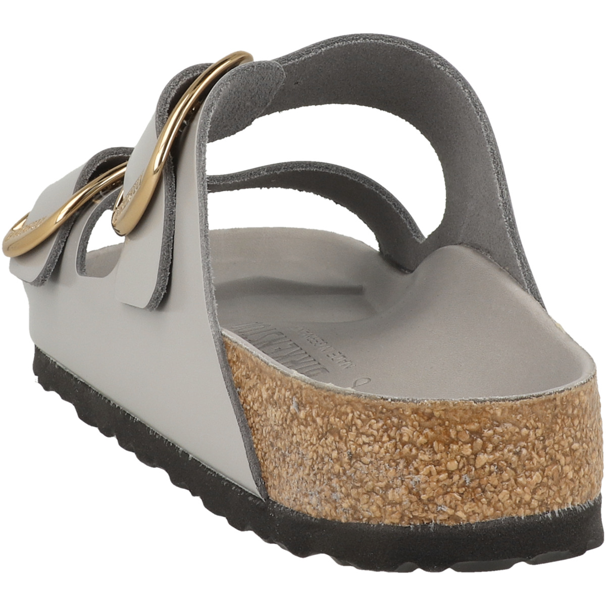 Birkenstock Arizona Big Buckle Naturleder Lack Sandale normal hellgrau