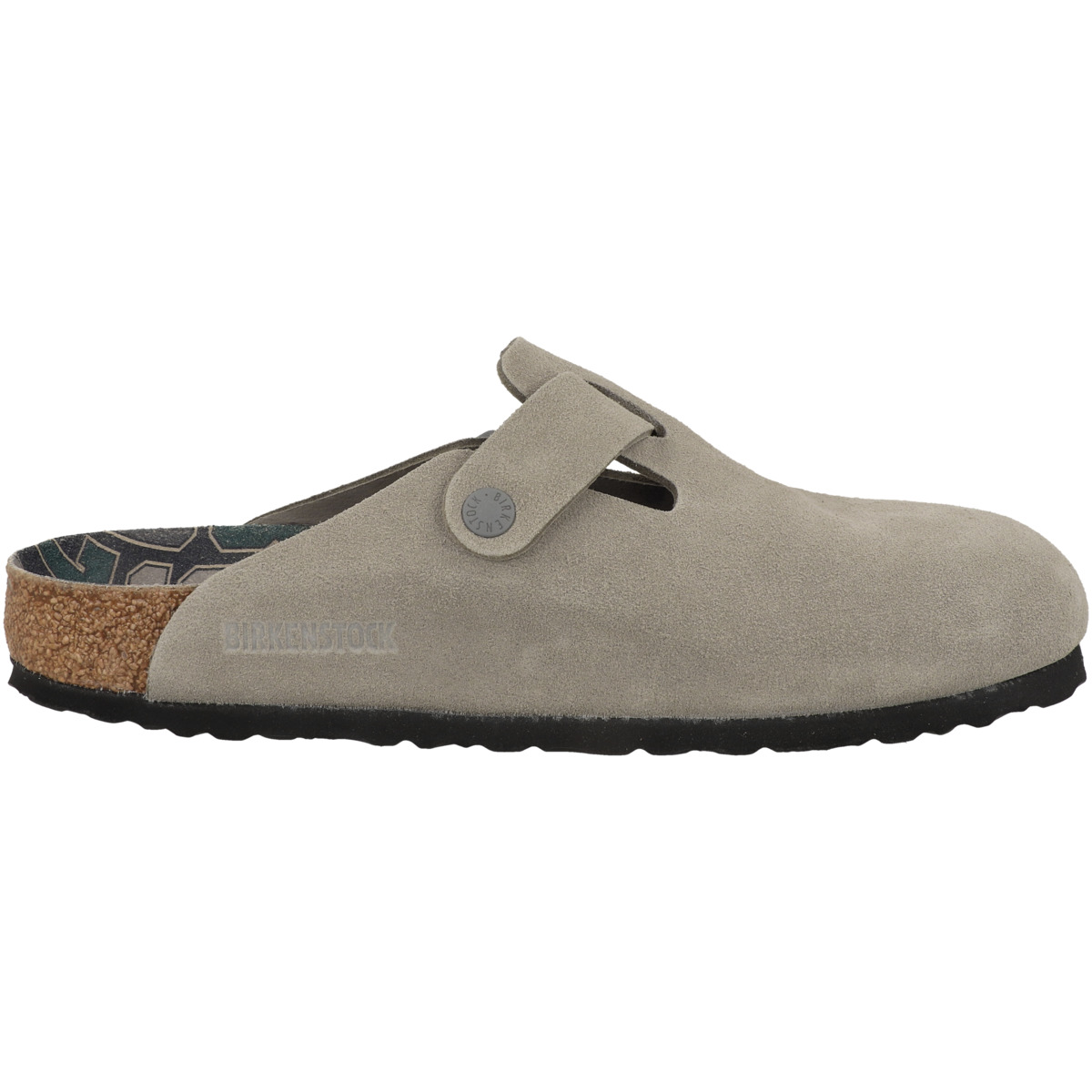 Birkenstock Boston Veloursleder Clogs normal grau