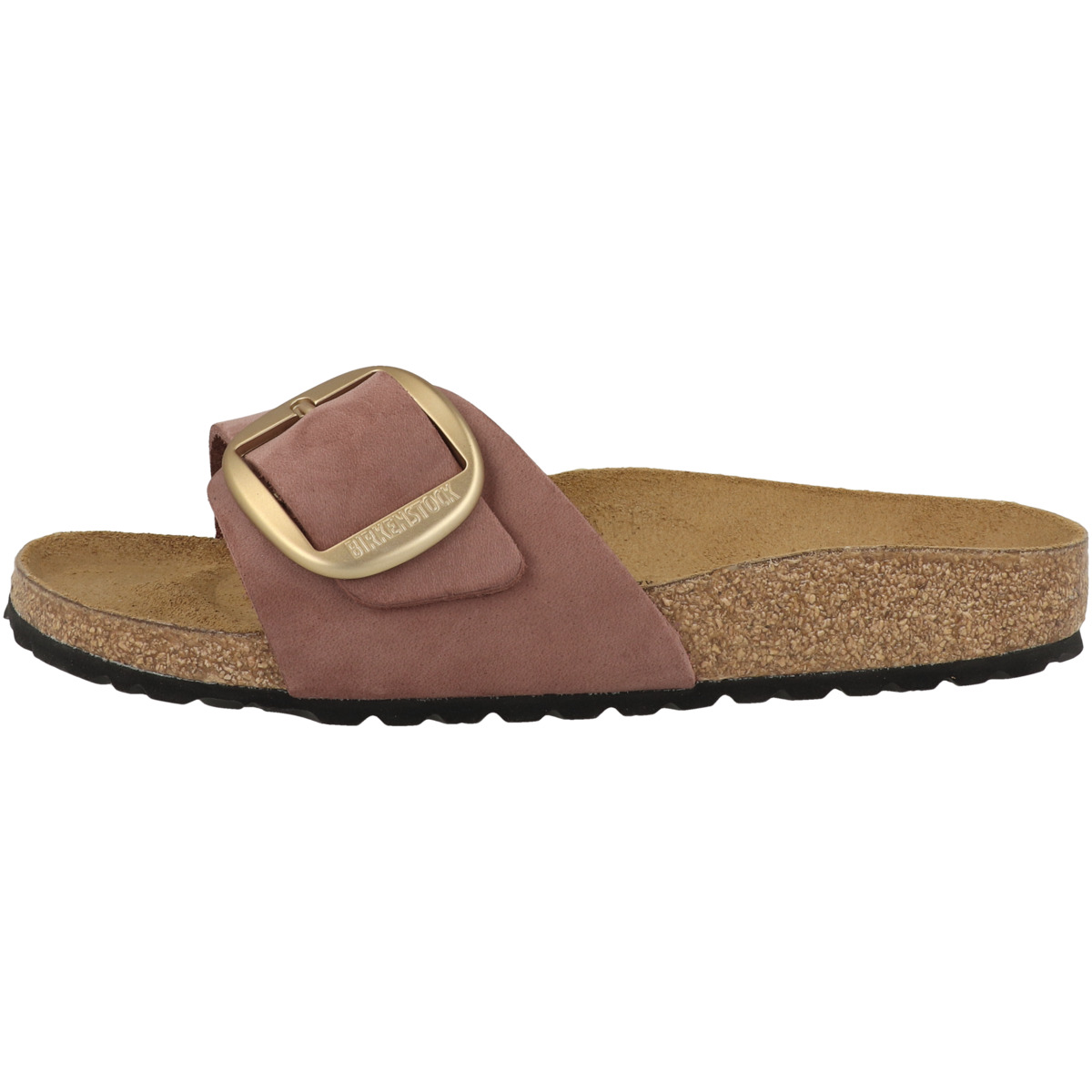 Birkenstock Madrid Big Buckle Nubukleder Sandale schmal braun