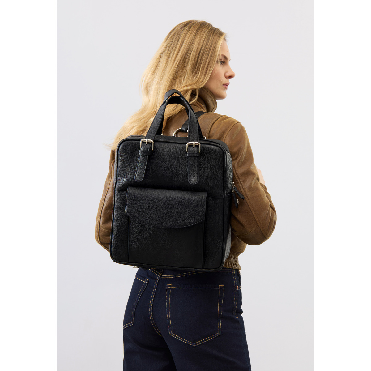 Bolongaro Trevor Shoreditch Backpack Lederrucksack schwarz