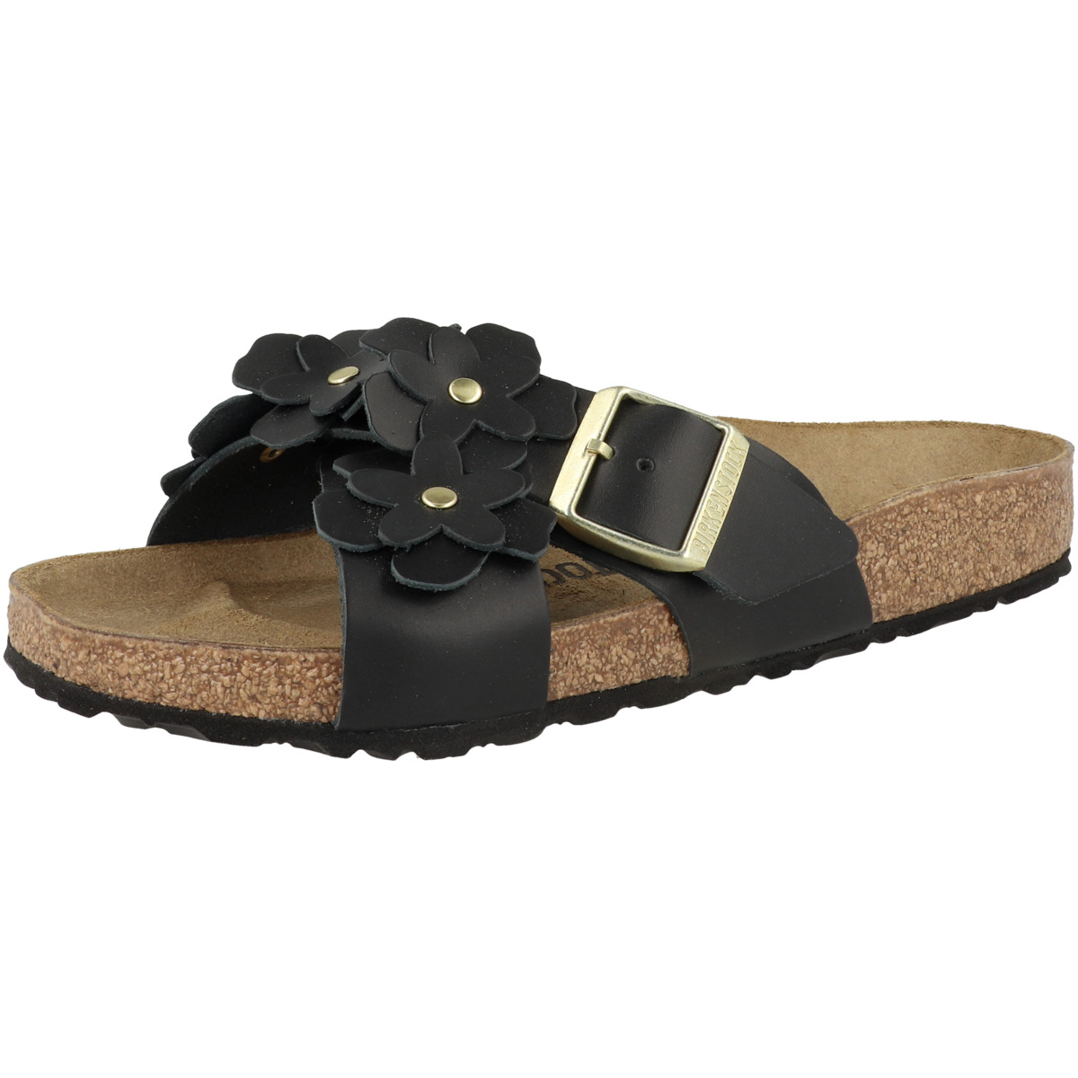 Birkenstock Siena Flower Naturleder Sandale normal schwarz